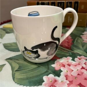 Vintage Rose of England Cat Motif Mug Cup Bone China tea Cup coffee mug